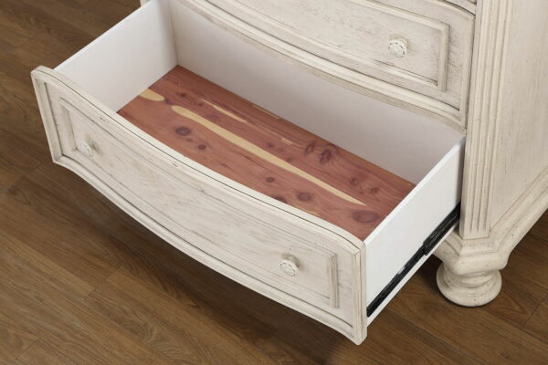 B01511 - Wood Chest - White - Image 4