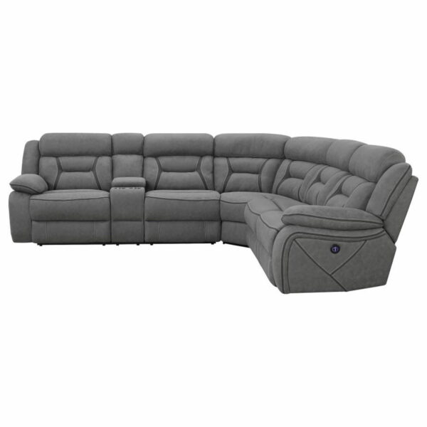 Higgins - Four-Piece Upholstered Power Sectional - Image 3