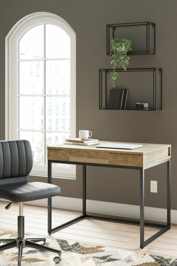 Gerdanet - Light Brown / Black - Home Office Lift Top Desk - Image 5