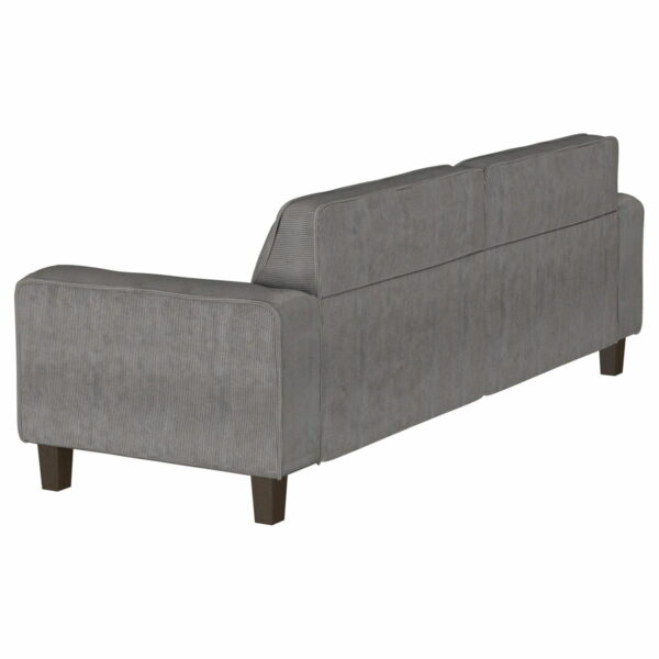 Deerhurst - Upholstered Track Arm Tufted Sofa - Charcoal - Image 5
