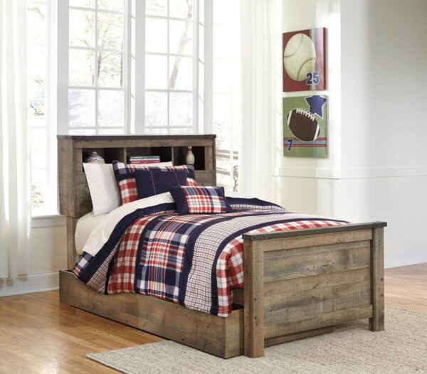 Trinell - Brown - Twin Bookcase Bed With 1 Large Storage Drawer - Image 2