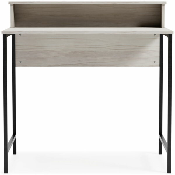 Bayflynn - White / Black - Home Office Desk With Hutch - Image 4