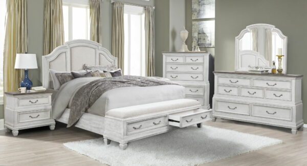 B00323 - Dresser - Distressed White - Wood - Image 2