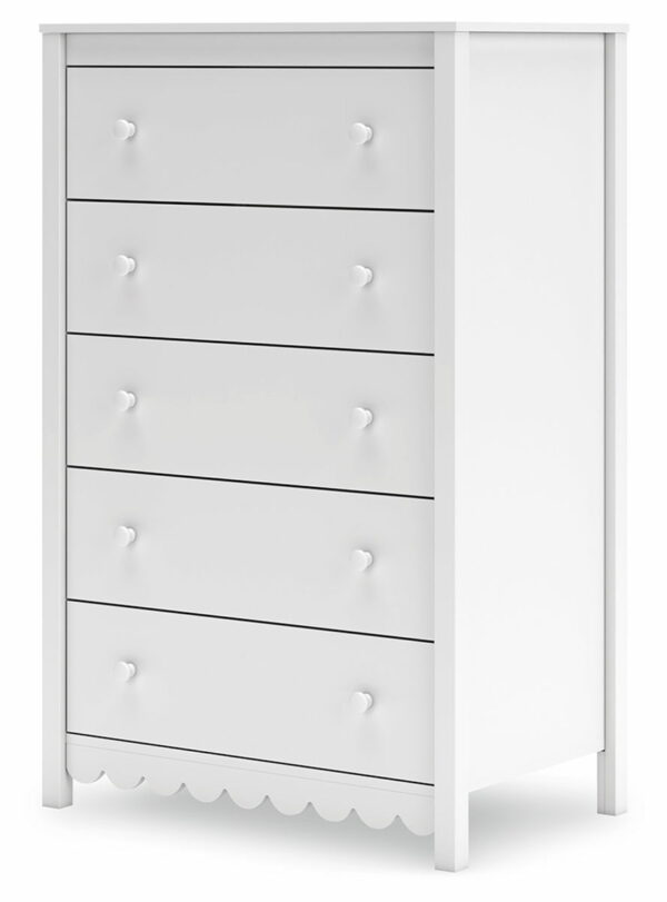 Hallityn - White - Five Drawer Chest - Image 10