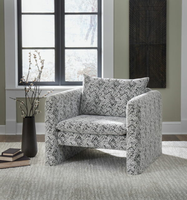 Kenbell - Black / White - Accent Chair - Image 5