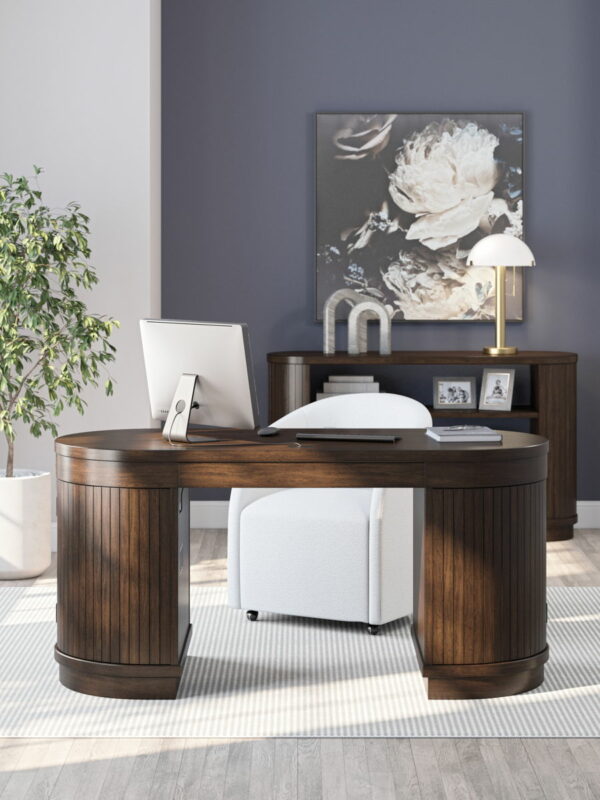 Korestone - Warm Brown - Home Office Desk - Image 9