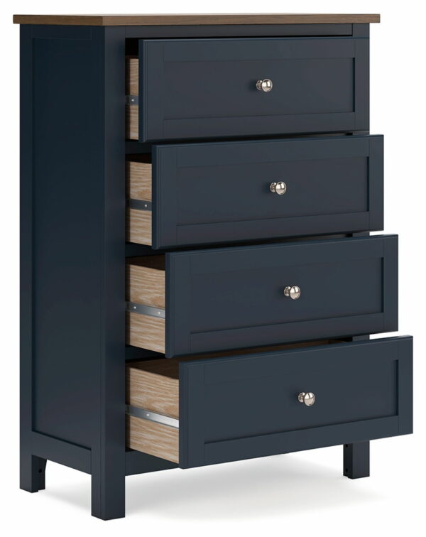 Landocken - Brown / Blue - Four Drawer Chest - Image 2