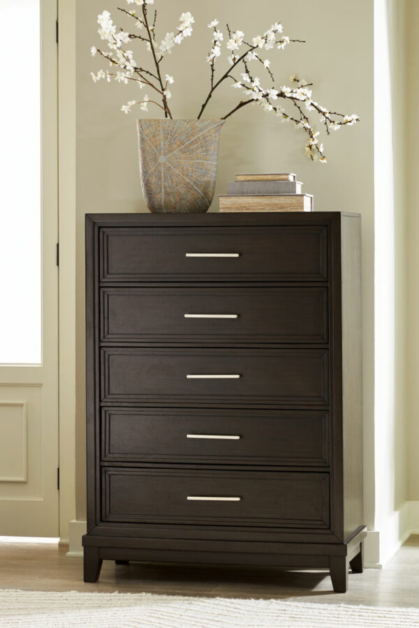 Neymorton - Dark Grayish Brown - Five Drawer Chest - Image 4