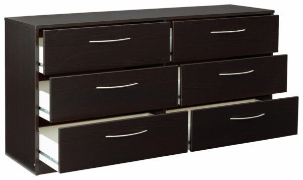 Finch - Black - Six Drawer Dresser - Image 9