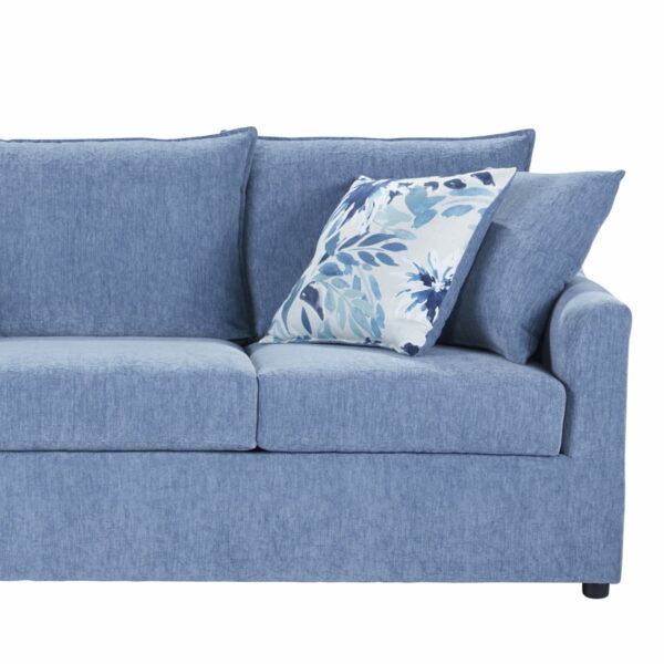 Sylvie - 2 Piece Living Room Set (Sofa & Swivel Chair) - Blue And White Print - Image 4