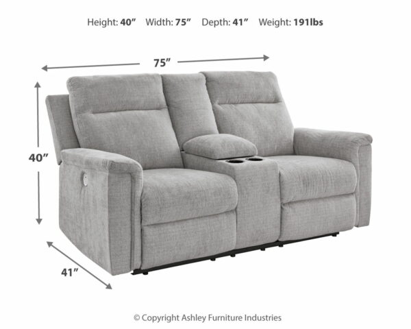 Barnsana - Dbl Power Reclining Loveseat With Console - Image 16