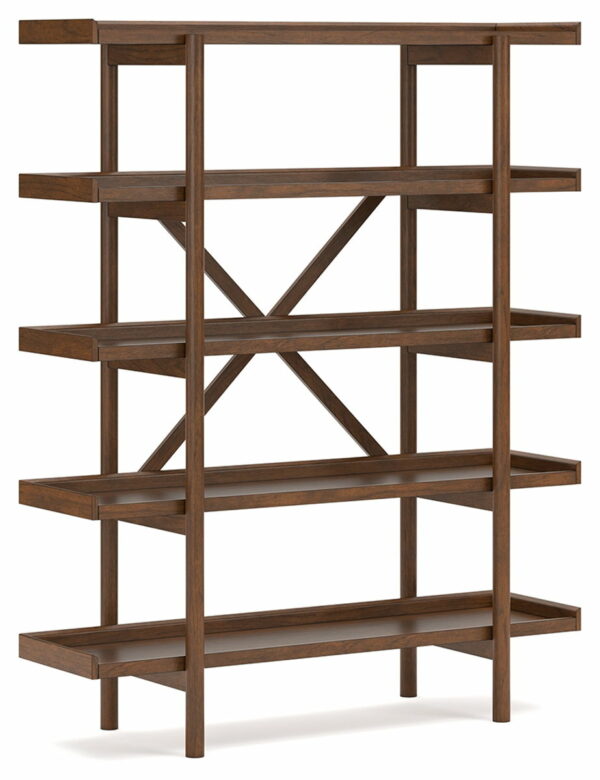 Lyncott - Brown - 3 Pc. - Home Office Desk, Chair, Bookcase - Image 2
