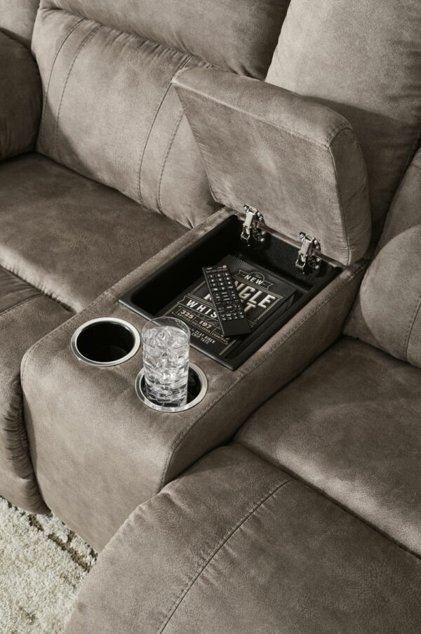 Laresview - Fossil - Dbl Reclining Loveseat With Console - Image 5