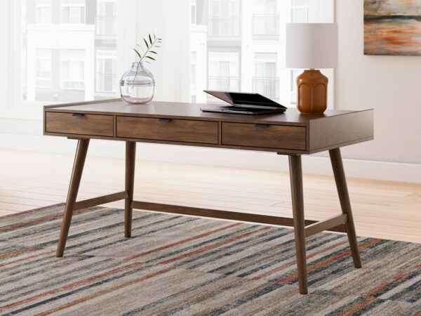 Lyncott - Brown - 3 Pc. - Home Office Desk, Chair, Bookcase - Image 12
