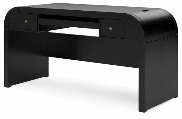 Rowanbeck - Black - 3 Pc. - Home Office Desk, Chair, Bookcase - Image 6