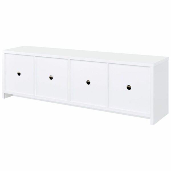 Laughlin - 4 Door Engineered Wood TV Stand - White - Image 9