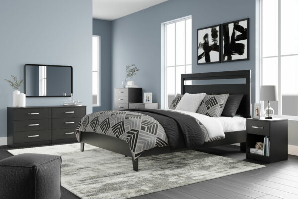 Finch - Black - Six Drawer Dresser - Image 5