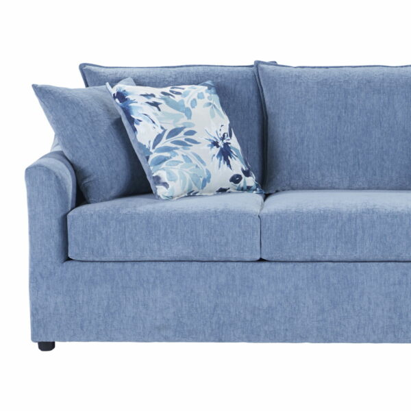 Sylvie - 2 Piece Living Room Set (Sofa & Swivel Chair) - Blue And White Print - Image 3
