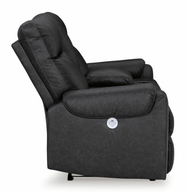 Axtellton - Carbon - Dbl Power Reclining Loveseat With Console - Image 6