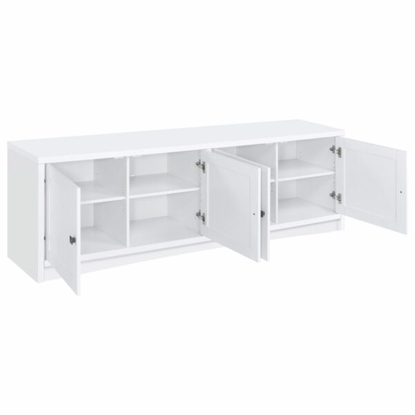 Laughlin - 4 Door Engineered Wood TV Stand - White - Image 12