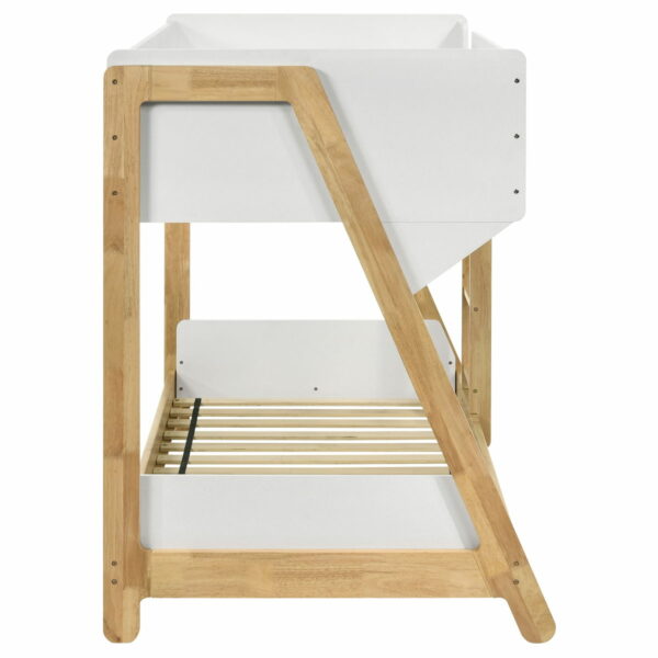 Wyatt - Wood Twin Over Twin Bunk Bed - White And Natural - Image 8