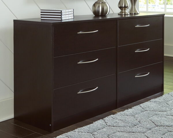 Finch - Black - Six Drawer Dresser - Image 6