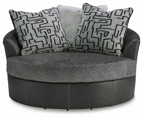 Brixley Pier - Graphite - Oversized Swivel Accent Chair - Image 3