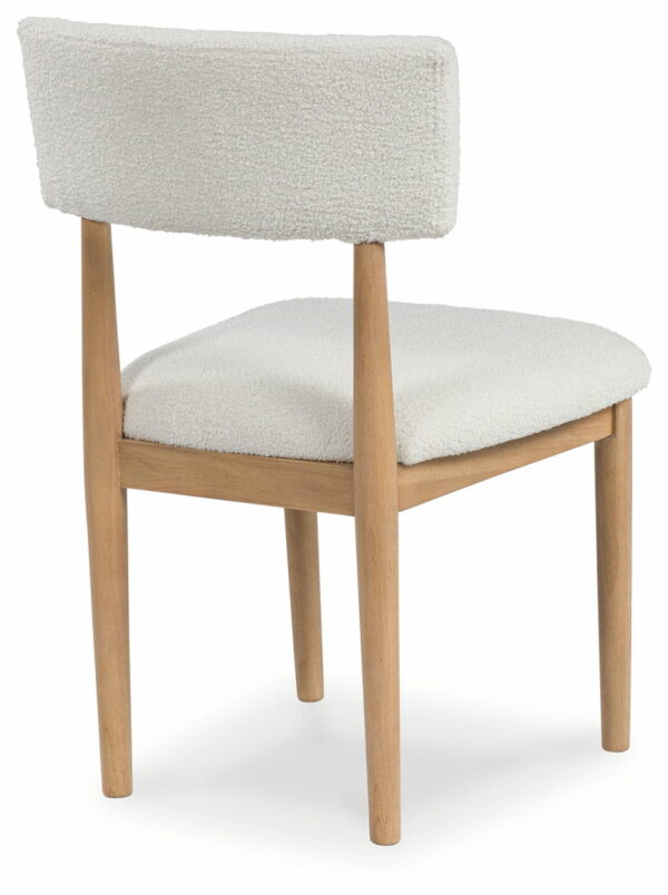 Sawdyn - White / Light Brown - 5 Pc. - Round Dining Room Table, 4 Side Chairs - Image 2