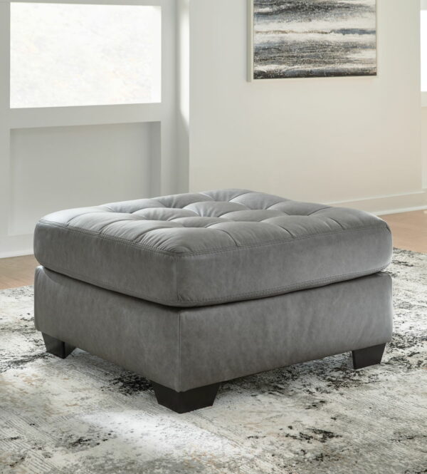Clairette Court - Alloy - Oversized Accent Ottoman - Image 3