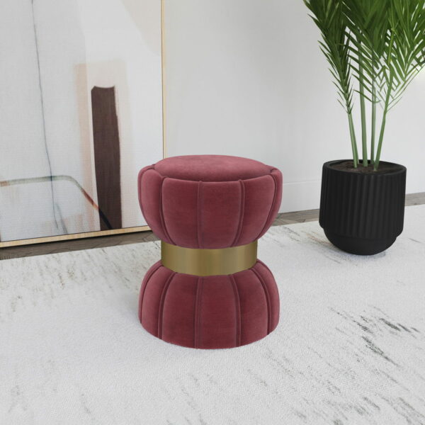 Sora - Round Upholstered Ottoman - Image 9