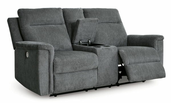 Barnsana - Dbl Power Reclining Loveseat With Console - Image 8
