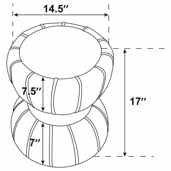Sora - Round Upholstered Ottoman - Image 7