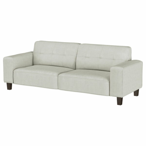 Deerhurst - Upholstered Track Arm Tufted Sofa - Greige - Image 3