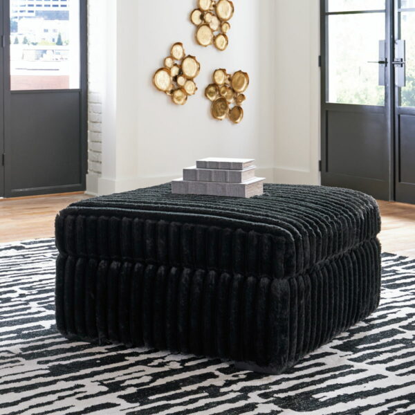 Midnight-madness - Onyx - Oversized Accent Ottoman - Image 3