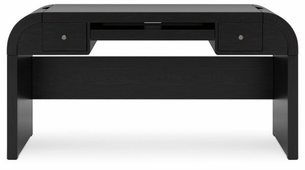 Rowanbeck - Black - 3 Pc. - Home Office Desk, Chair, Bookcase - Image 5