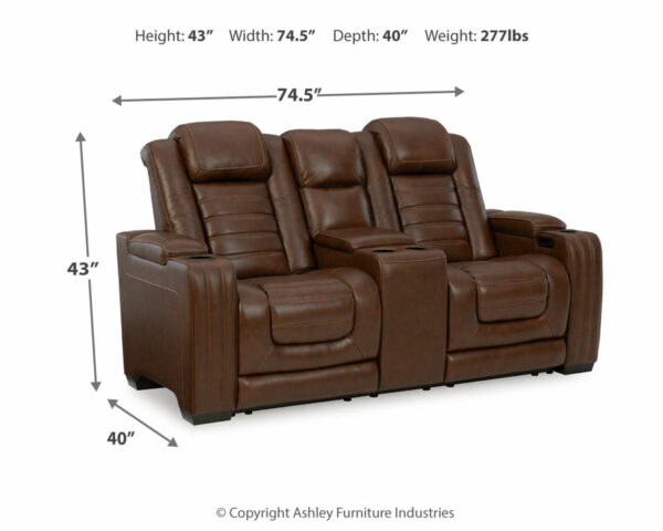 Backtrack - Chocolate - Pwr Rec Loveseat/Con/Adj Hdrst - Image 13