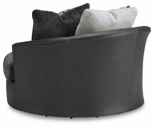 Brixley Pier - Graphite - Oversized Swivel Accent Chair - Image 5