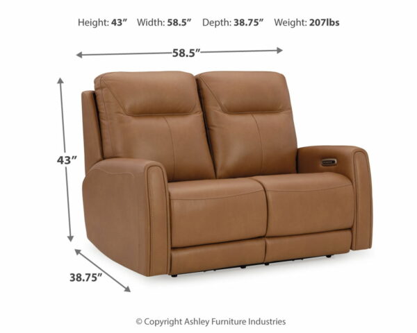 Tryanny - Butterscotch - Power Reclining Loveseat/ Adj Headrest - Image 11
