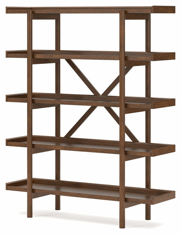 Lyncott - Brown - 3 Pc. - Home Office Desk, Chair, Bookcase - Image 4
