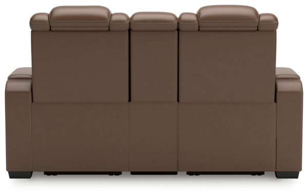 High Impact - Tobacco - Power Reclining Loveseat With Console / Adj Hdrst - Image 5