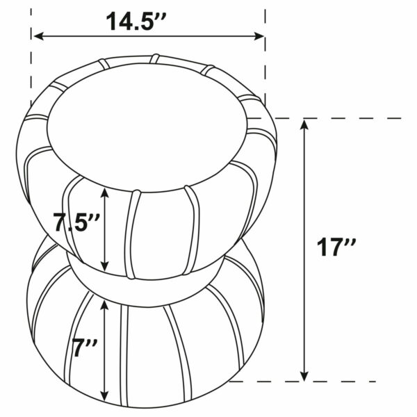 Sora - Round Upholstered Ottoman - Image 4