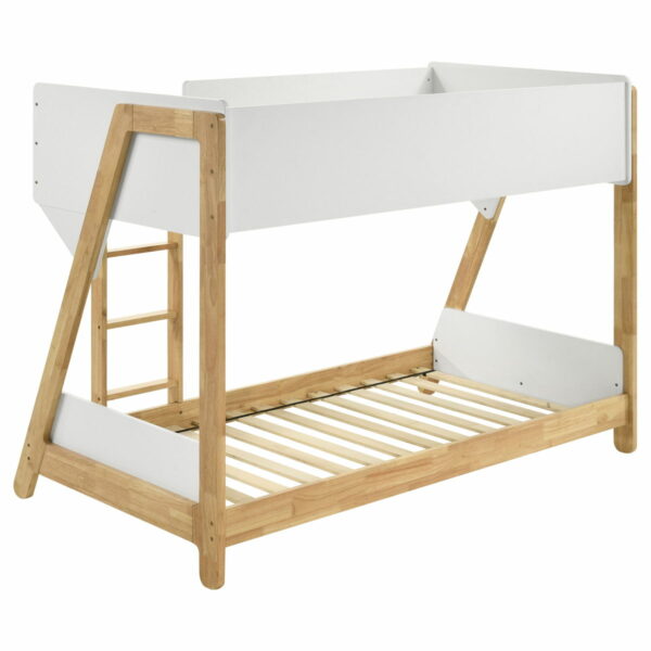 Wyatt - Wood Twin Over Twin Bunk Bed - White And Natural - Image 6