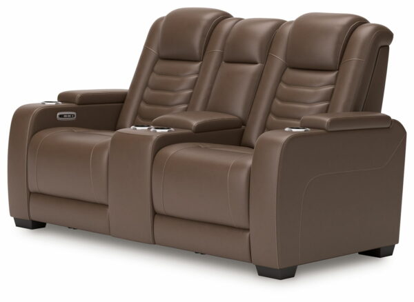 High Impact - Tobacco - Power Reclining Loveseat With Console / Adj Hdrst - Image 4