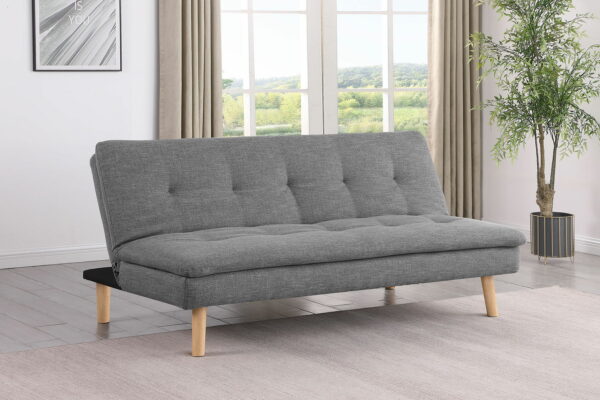 Scout - Upholstered Tufted Convertible Sofa Bed - Gray - Image 5