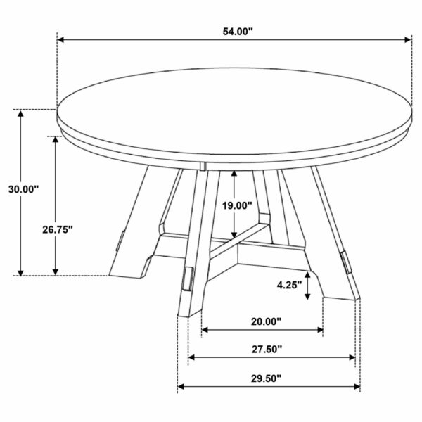 Danvers - 5 Piece Dining Table Set - Brown Oak And Beige - Image 7