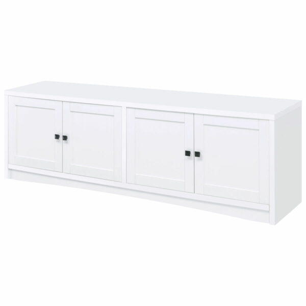 Laughlin - 4 Door Engineered Wood TV Stand - White - Image 5