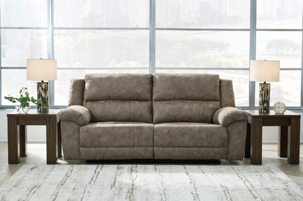 Laresview - Fossil - 2 Seat Reclining Sofa - Image 6
