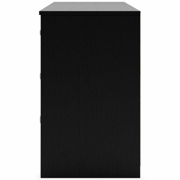 Finch - Black - Six Drawer Dresser - Image 2