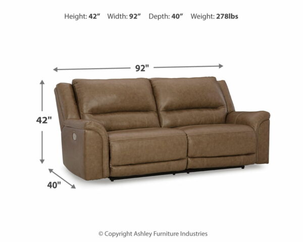 Trasimeno - Caramel - 2 Seat Pwr Rec Sofa Adj Headrest - Image 6