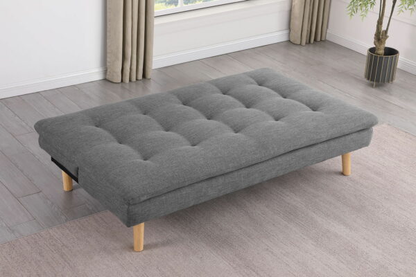 Scout - Upholstered Tufted Convertible Sofa Bed - Gray - Image 2